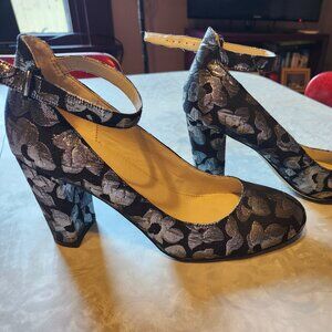 Marc Fisher Ankle-strap Mary Jane satin pumps